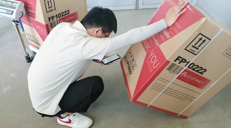 實(shí)況直擊！客戶北美COSTWAY開展衣物烘干機(jī)驗(yàn)貨